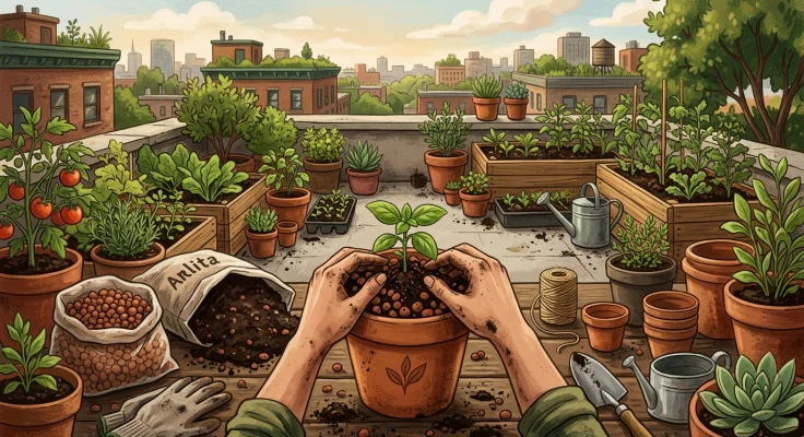 Arlita o arcilla expandida: usos en jardinería