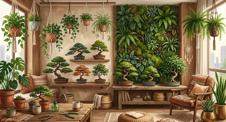 Bonsái en decoración de interiores: cuidados y estilos