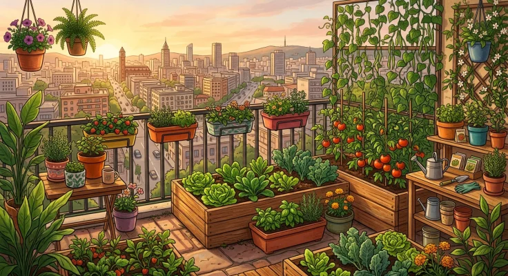 Huerto urbano en el balcón: guía completa para empezar