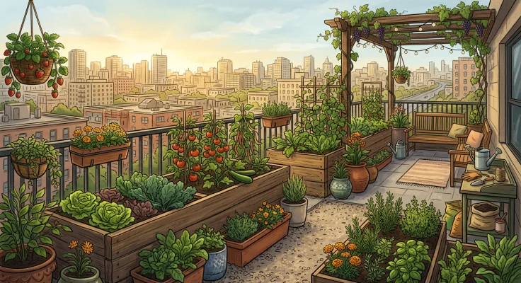 Huerto urbano en la terraza: aprovecha cada metro cuadrado