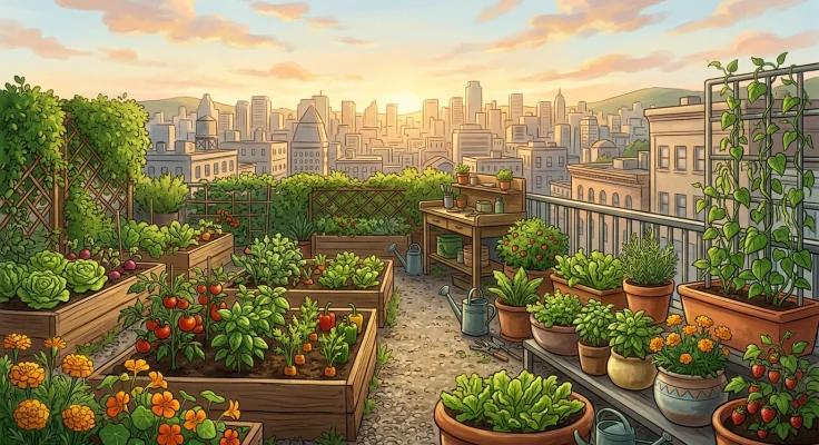 Huerto urbano con niños: actividades y plantas fáciles