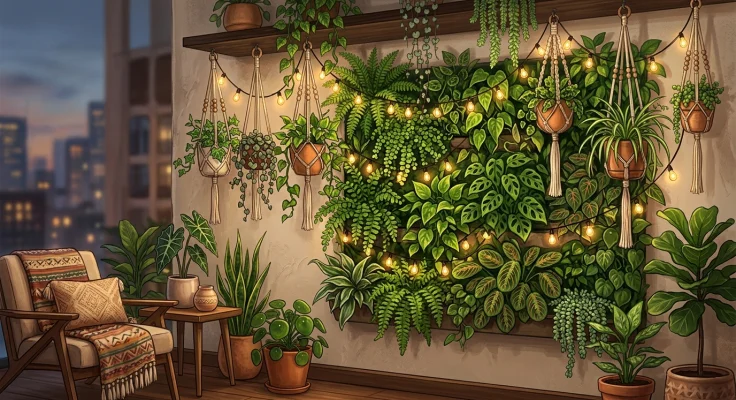 Iluminación decorativa para resaltar tus plantas de interior