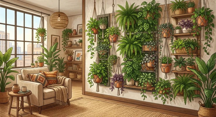 Cómo crear un jardín vertical de interior decorativo