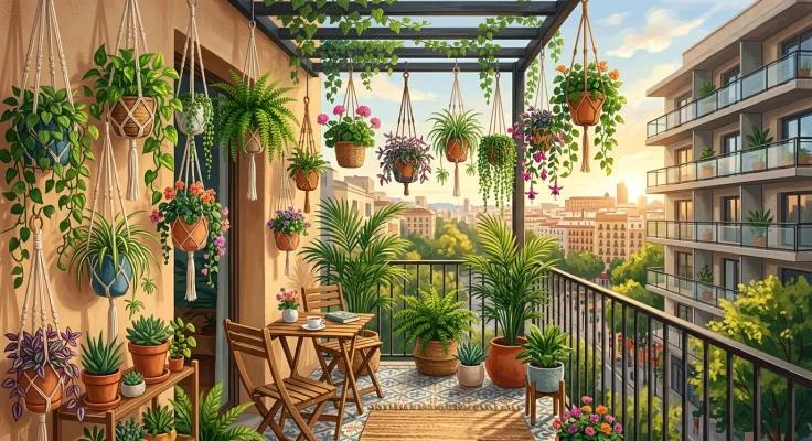 Plantas colgantes de exterior para decorar tu balcón o pérgola