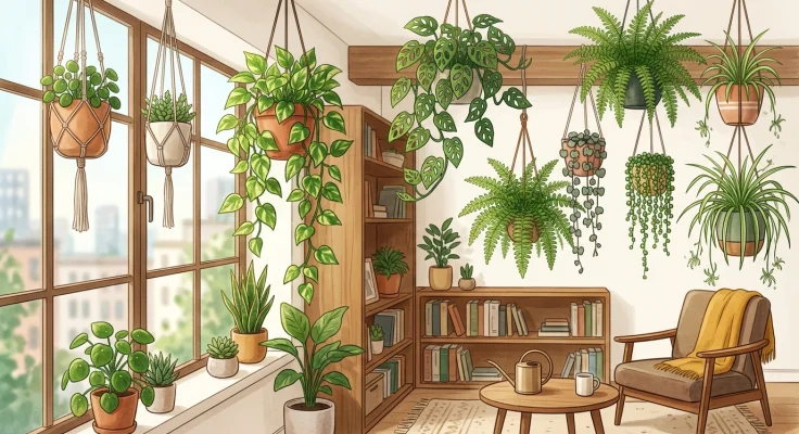 Las mejores plantas colgantes para decorar tu interior