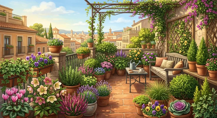 Plantas resistentes al frío para terrazas y jardines