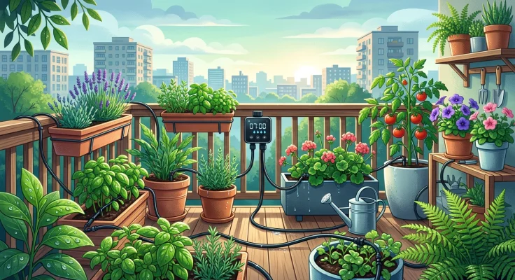 Riego automático para el balcón: sistemas y soluciones